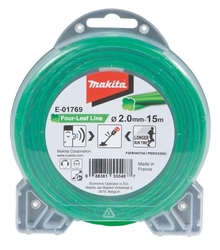 Makita struna nylonová 2,0mm, zelená, 15m, speciální pro aku stroje