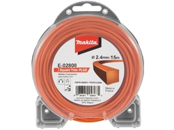Makita struna nylonová Plus 2,4mm, 15m, oranžová, hranatá