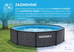 MARIMEX Bazén Florida 3,05x0,91 m se skimmerem - motiv RATAN 