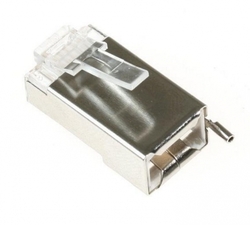 Masterlan konektor STP RJ45,Cat.5e,8p8c,drát,pozlacený,zemnící očko