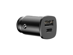 Nabíječka do auta Baseus 30W 1x USB,1x USB-C černá
