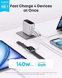 Nabíječka do sítě Anker 140W, 3xUSB-C, 1x USB-A stříbrná