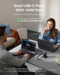 Nabíječka do sítě Anker 140W, 3xUSB-C, 1x USB-A stříbrná