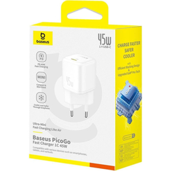 Nabíječka do sítě Baseus PicoGo 45W, 1xUSB-C bílá