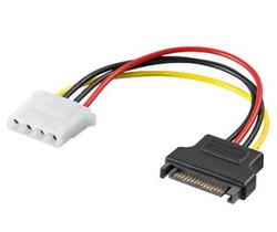 PremiumCord Napájecí redukce SATA male - Molex 5.25" Female 17cm