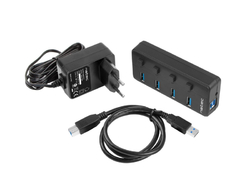 Natec aktivní rozbočovač Mantis 2, 4x USB 3.0 HUB, černý