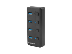 Natec aktivní rozbočovač Mantis 2, 4x USB 3.0 HUB, černý