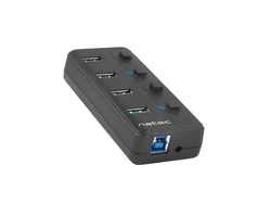 Natec aktivní rozbočovač Mantis 2, 4x USB 3.0 HUB, černý