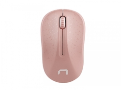 Natec bezdrátová myš Toucan, 1600 DPI, růžovo-bílá