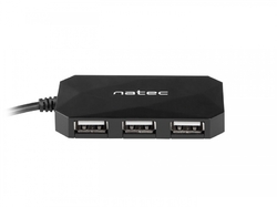 Natec rozbočovač Locust, 4x USB 2.0 HUB, černý