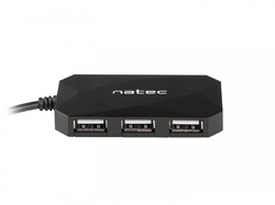 Natec Locust rozbočovač 4x USB 2.0 HUB, černý