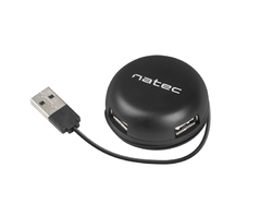 Natec rozbočovač Bumblebee, 3x USB 2.0 HUB, černý