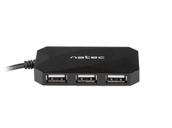 Natec rozbočovač Locust, 4x USB 2.0 HUB, černý