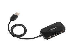 Natec rozbočovač Locust, 4x USB 2.0 HUB, černý