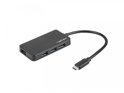 Natec Silkworm USB-C rozbočovač 4x USB 3.0 HUB, černý