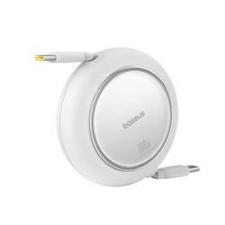 Navíjecí kabel Baseus Free2Pull USB-C/USB-C s nastavitelnou délkou až 1m 100W bílý