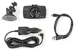 NEDIS kamera do auta/ LCD 2,7"/ 1080p/ 12Mpx/ parkovací senzor/ detekce pohybu/ tmavě šedá