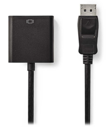 NEDIS redukční kabel DisplayPort/ zástrčka DisplayPort - zásuvka DVI-D 24+1p/ černý/ 20cm