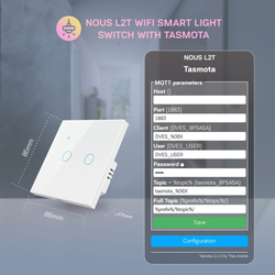 NOUS L2T WiFi Tasmota 2 kanálový vypínač osvětlení