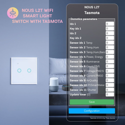 NOUS L2T WiFi Tasmota 2 kanálový vypínač osvětlení