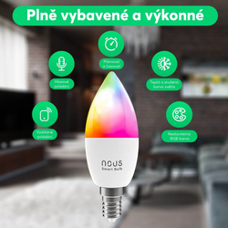 NOUS P4 WiFi Tuya RGB E14 (2ks)