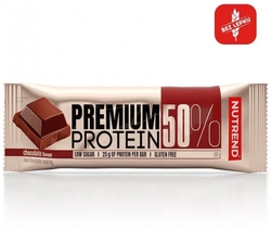 Nutrend PREMIUM PROTEIN bar 50% bílkovin 50 g, čokoláda