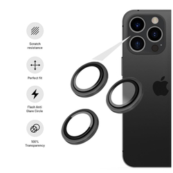 Ochranná skla čoček fotoaparátů FIXED Camera Glass pro Apple iPhone 16 Pro/16 Pro Max, space gray
