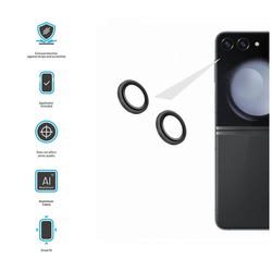 Ochranná skla čoček fotoaparátů FIXED Camera Glass pro Samsung Galaxy Z Flip 5 5G, černá
