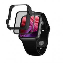 Ochranné tvrzené sklo FIXED 3D Full-Cover pro Apple Watch 44mm s aplikátorem, s lepením přes celý displej, černé