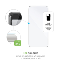Ochranné tvrzené sklo FIXED Full-Cover pro Apple iPhone 14 Pro Max, lepení přes celý displej, černé