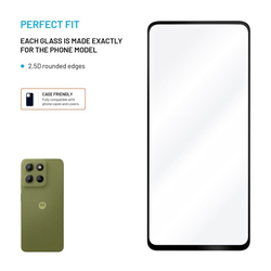 Ochranné tvrzené sklo FIXED Full-Cover pro Motorola Moto G15/Power, černé