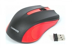 Omega myš bezdrátová OM0419R, 1000 DPI, červená