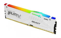Paměť Kingston FURY™ Beast DDR5 RGB 16GB 6000MHz, XMP, bílá