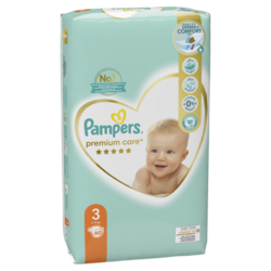 Pampers Premium Care Plenky Velikost 3, 6kg-10kg, 60ks