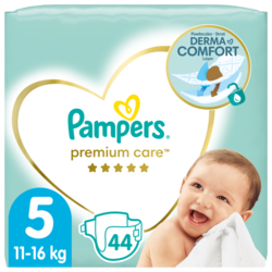 Pampers Premium Care Plenky Velikost 5, 11kg-16kg, 44ks