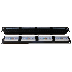 PATCH PANEL 19" Patch panel 24x RJ-45 Cat 5e UTP 1U