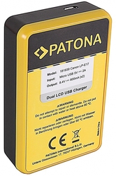 PATONA nabíječka Foto Dual LCD Canon LP-E17 USB
