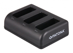 PATONA nabíječka pro digitální kameru Triple GoPro Hero 5/Hero 6/Hero 7/Hero 8 AHDBT-501/ micro USB/ USB-C