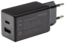 PATONA napájecí adaptér Power delivery 45W 1xUSB-C/1xUSB-A -PD 3.0