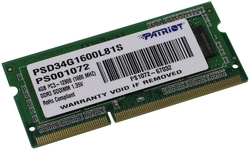 PATRIOT Ultrabook 4GB DDR3 1600MHz SO-DIMM CL11