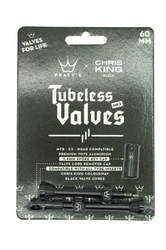 PEATY'S X CHRIS KING (MK2) BLACK TUBELESS VALVES 60MM 
