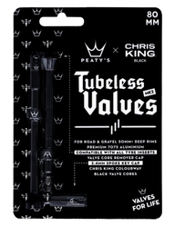 PEATY'S X CHRIS KING (MK2) BLACK TUBELESS VALVES - 80MM 