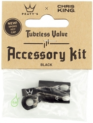 PEATY'S X CHRIS KING (MK2) BLACK TUBELESS VALVES ACCESSORY KIT 