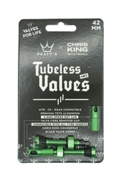 PEATY'S X CHRIS KING (MK2) EMERALD TUBELESS VALVES 42MM 