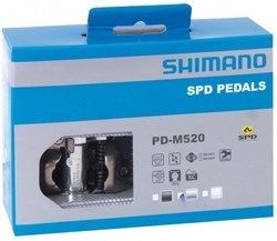 Pedály SHIMANO PD-M520 stříbrné 