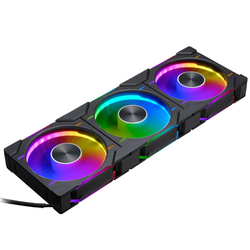 PHANTEKS D30 PWM D-RGB 120mm ventilátor, 3ks, černý