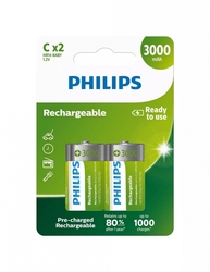 PHILIPS R14B2A300/10 Nabíjecí baterie, C, (2ks)