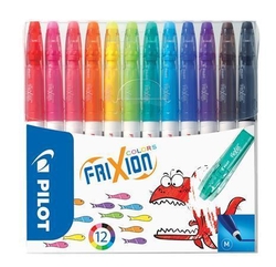 PILOT Fixy "Frixion Colors", sada,12 barev, 0,39-0,7 mm, vymazatelný 