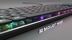 Plochá mechanická herní klávesnice GENESIS THOR 420, US layout, RGB