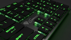 Plochá mechanická herní klávesnice GENESIS THOR 420, US layout, RGB